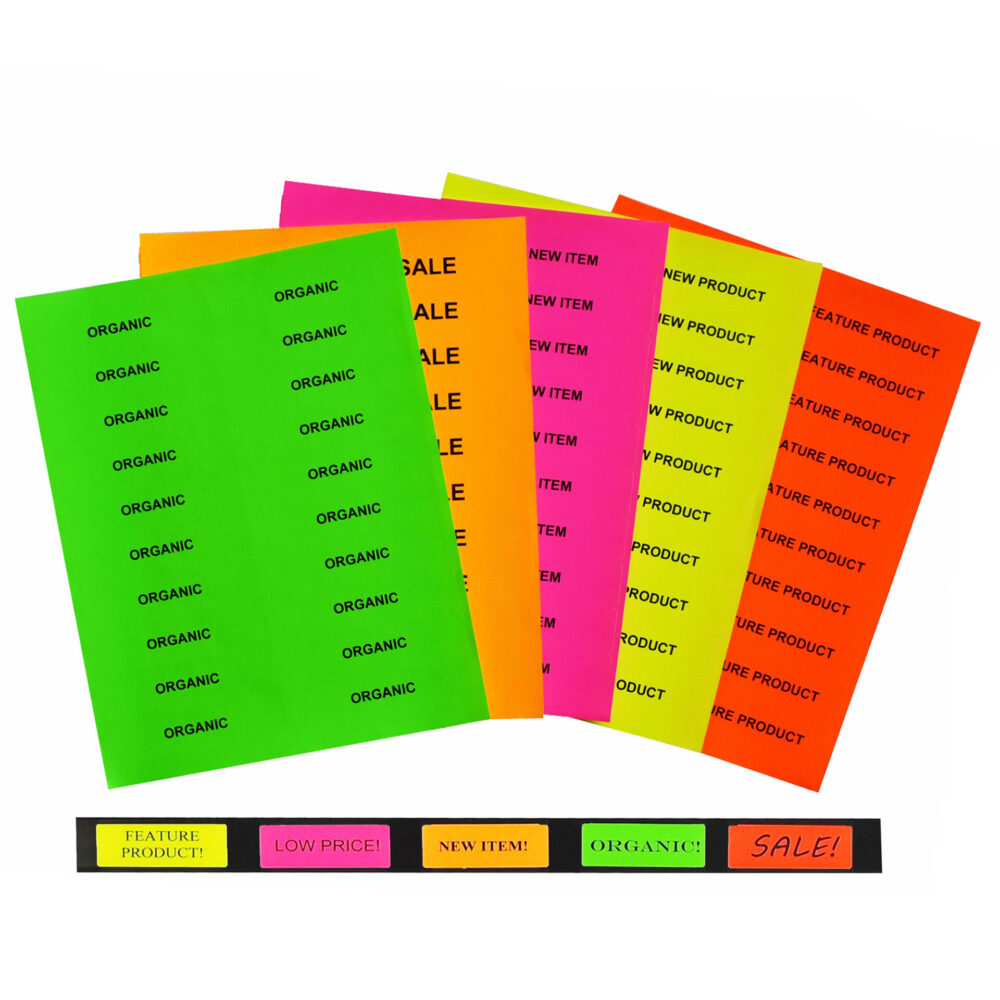 ZipMaster Grow -  Labels and Signage Sticker Labels <br> Assorted Colours <br> 4″ X 1″