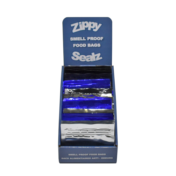 ZipMaster Grow -  Retail Accessories Zippy Sealz Smell Proof Mylar Bags-150 Small Bags / Black, Blue & Silver