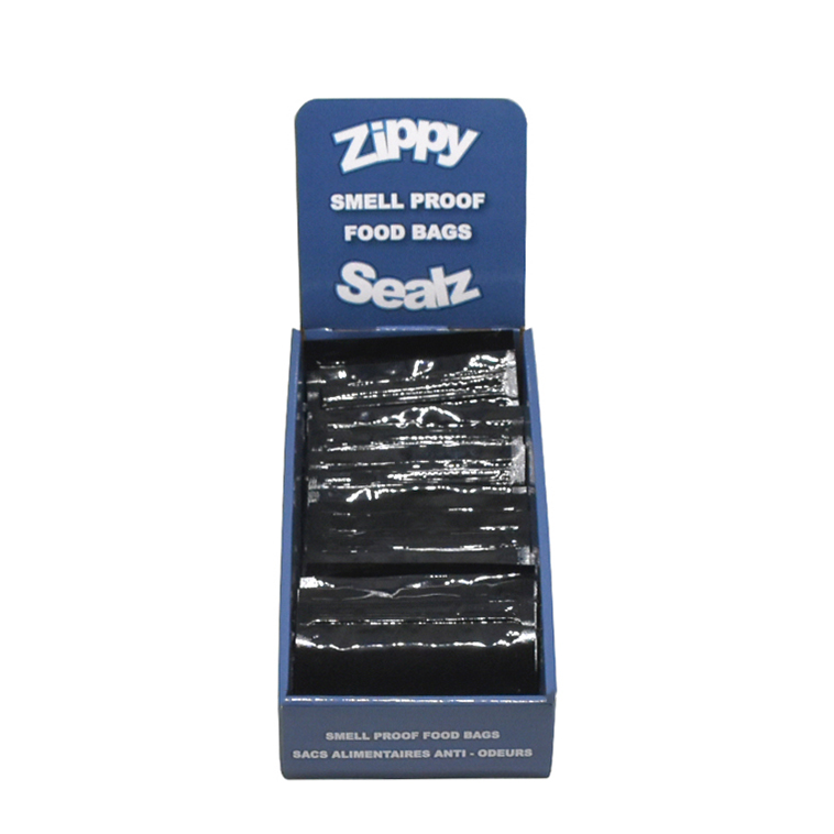 ZipMaster Grow -  Retail Accessories Zippy Sealz Smell Proof Mylar Bags-100 Small Black Bags with Display Box