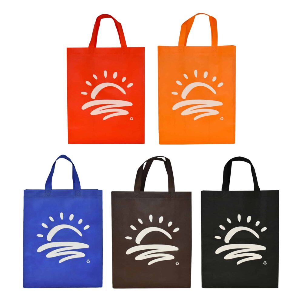ZipMaster Grow -  Retail Bags Reusable Shopping Bags – Mixed Colours with White Sunset designs