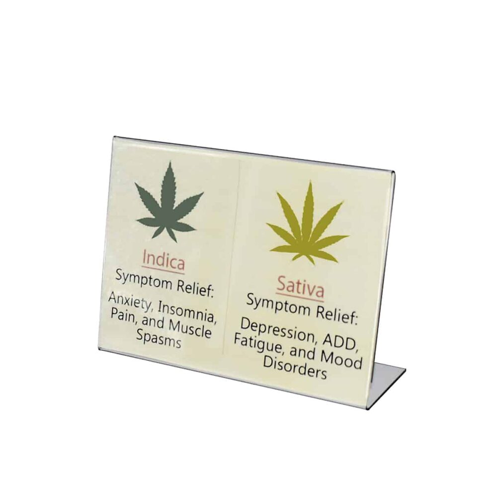 ZipMaster Grow -  Labels and Signage 4″ W x 2″ H L Shape Plexiglass Sign Holders