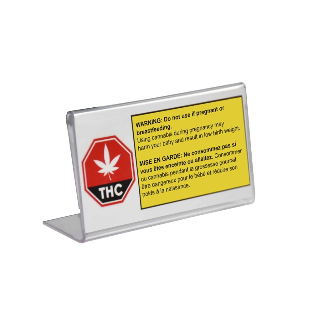 ZipMaster Grow -  Labels and Signage Plexiglass Sign Holders <br> L-Shaped <br> 5″ W x 3″ H