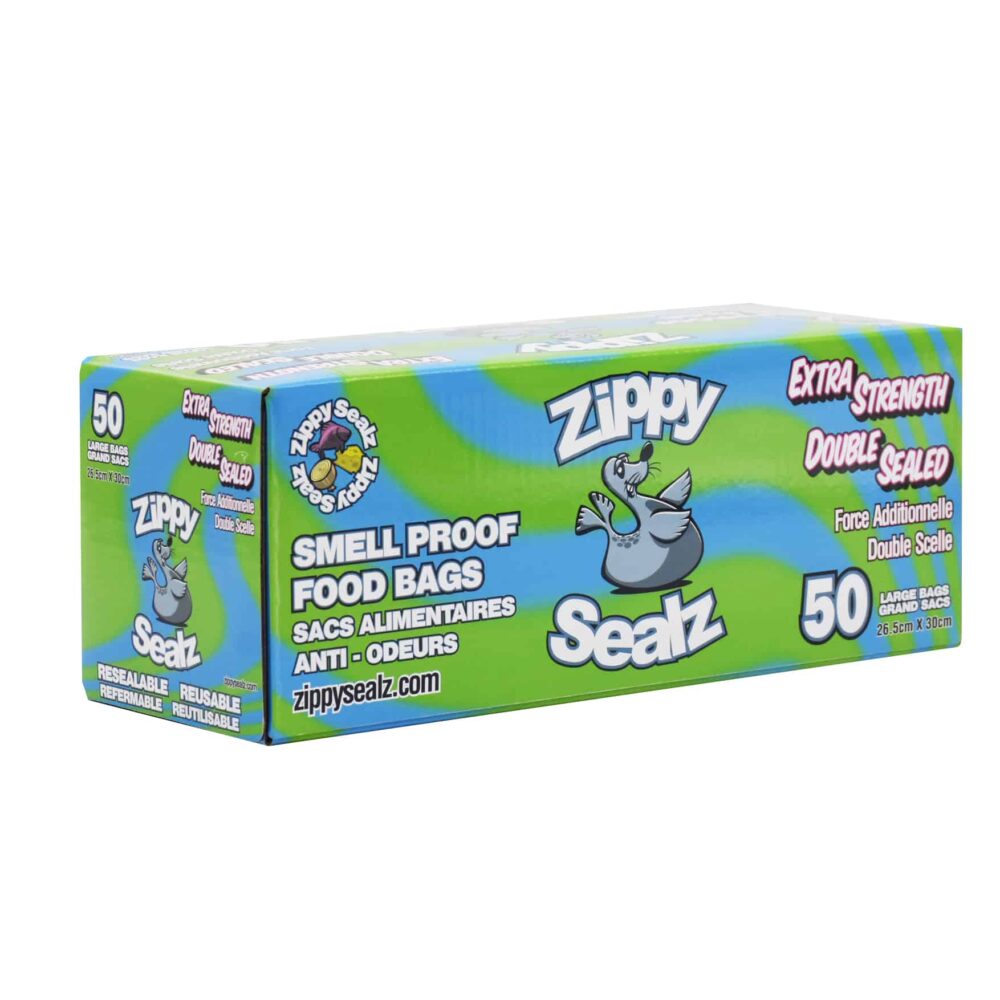 ZipMaster Grow -  Zippy Sealz Smell Proof 1/2 Lb. Food Bags Zippy Sealz Smell Proof 1/2 Lb. Food Bags 50 Bags/Box
