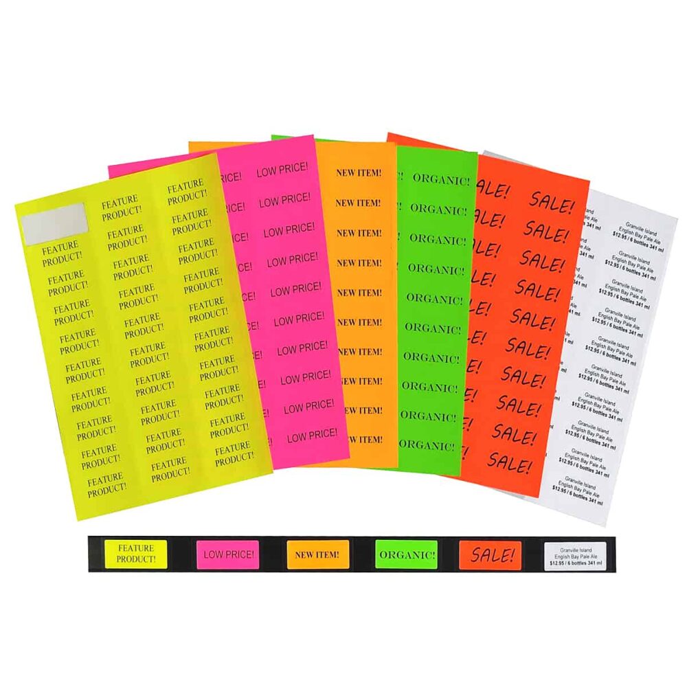 ZipMaster Grow -  Labels and Signage Sticker Labels <br> Assorted Colours <br> 2 5/8″ x 1″