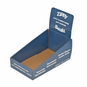 ZipMaster Grow -  Retail Bags Zippy Sealz Retail Countertop Display Boxes Medium (French text)