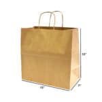 ZipMaster Grow -  Paper Bags & Reusable Carrying Boxes Kraft Paper Shopping Bags 13″ x 7″ x 13″