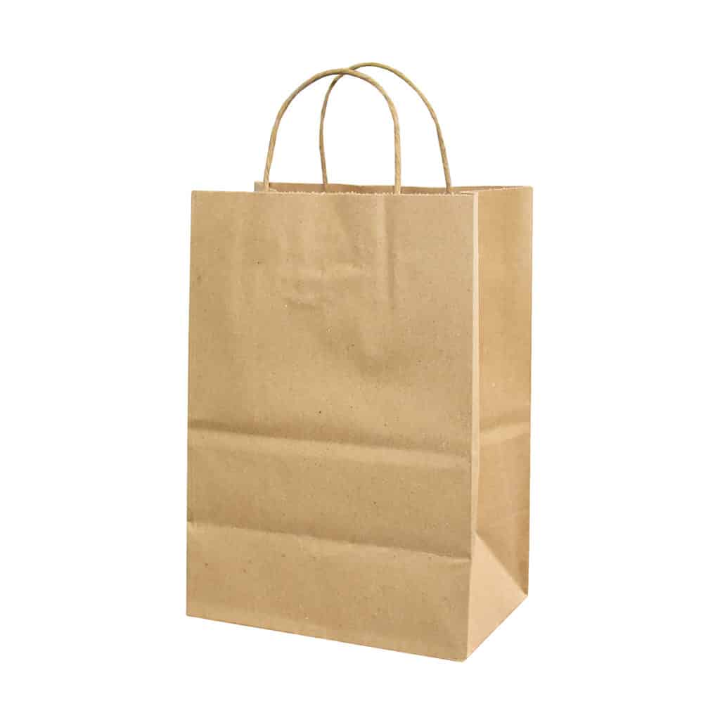 Paper Shopping Bags with Twisted Handles    Kraft  Case paper shoppers bags  Z
