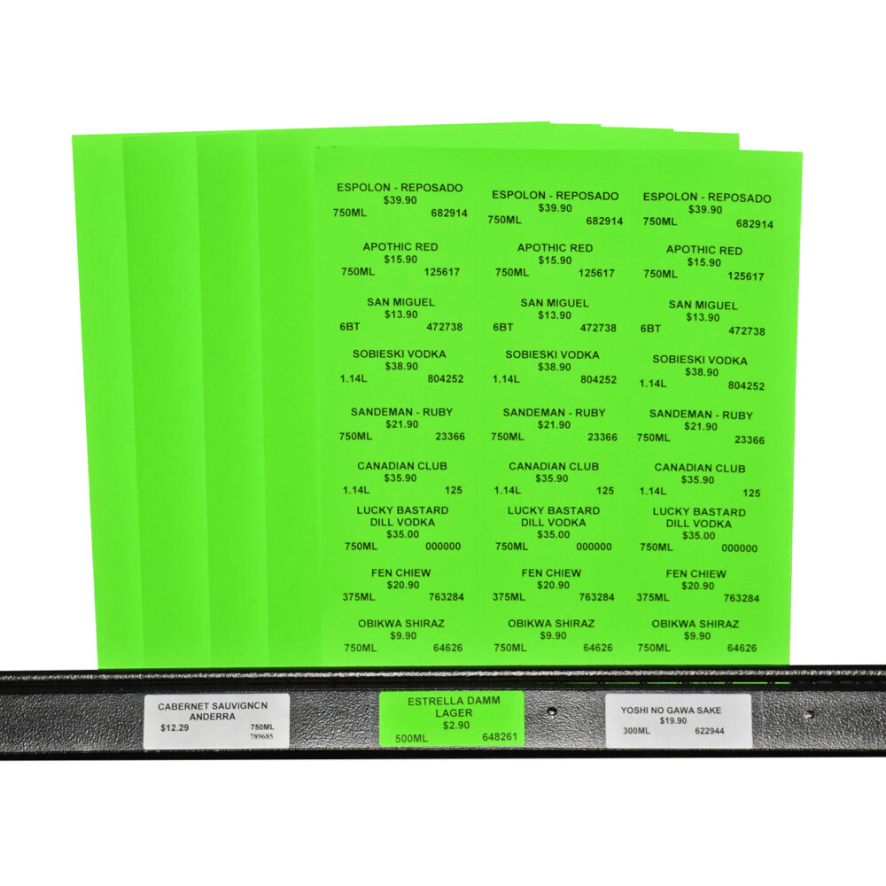 ZipMaster Grow -  Labels and Signage Neon Green 2 5/8″ x 1″ Sticker Labels