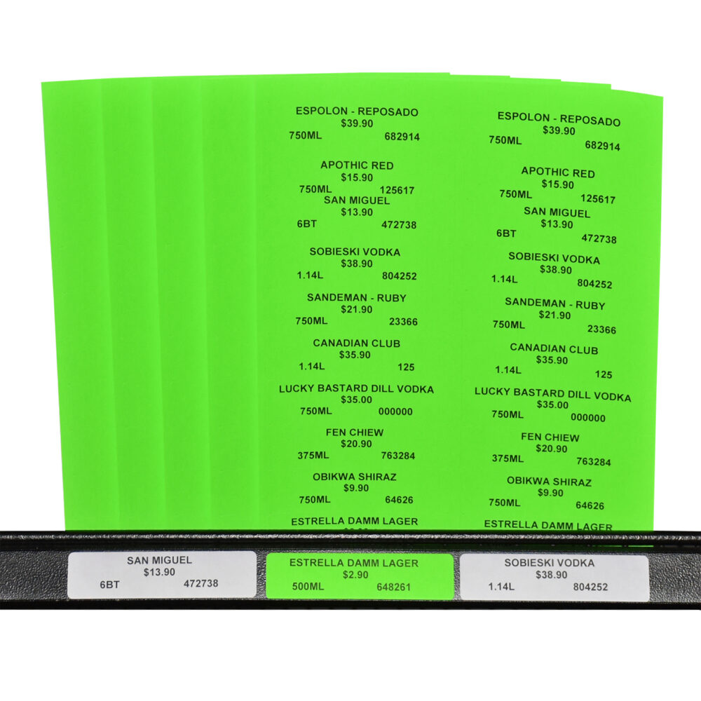 ZipMaster Grow -  Labels and Signage Sticker Labels <br> Neon Green <br> 4″ x 1″