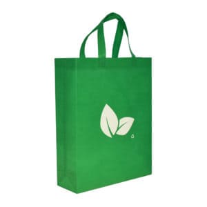 ZipMaster Grow -  Retail Bags Reusable Shopping Bags Bright Green with White Leaf Design