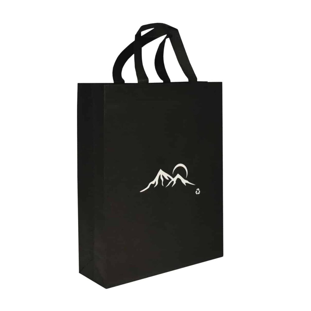 ZipMaster Grow -  Retail Bags Reusable Shopping Bags   Black with White Mountain Design