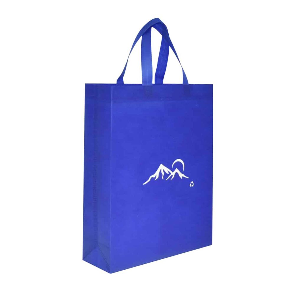 ZipMaster Grow -  Retail Bags Reusable Shopping Bags – Royal Blue with White Mountain Design