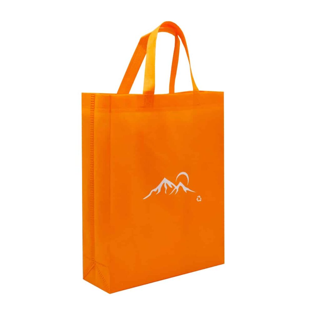 ZipMaster Grow -  Retail Bags Reusable Shopping Bags – Orange with White Mountain Design