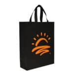 ZipMaster Grow -  Retail Bags Reusable Shopping Bags – Black with Orange Sunset Design