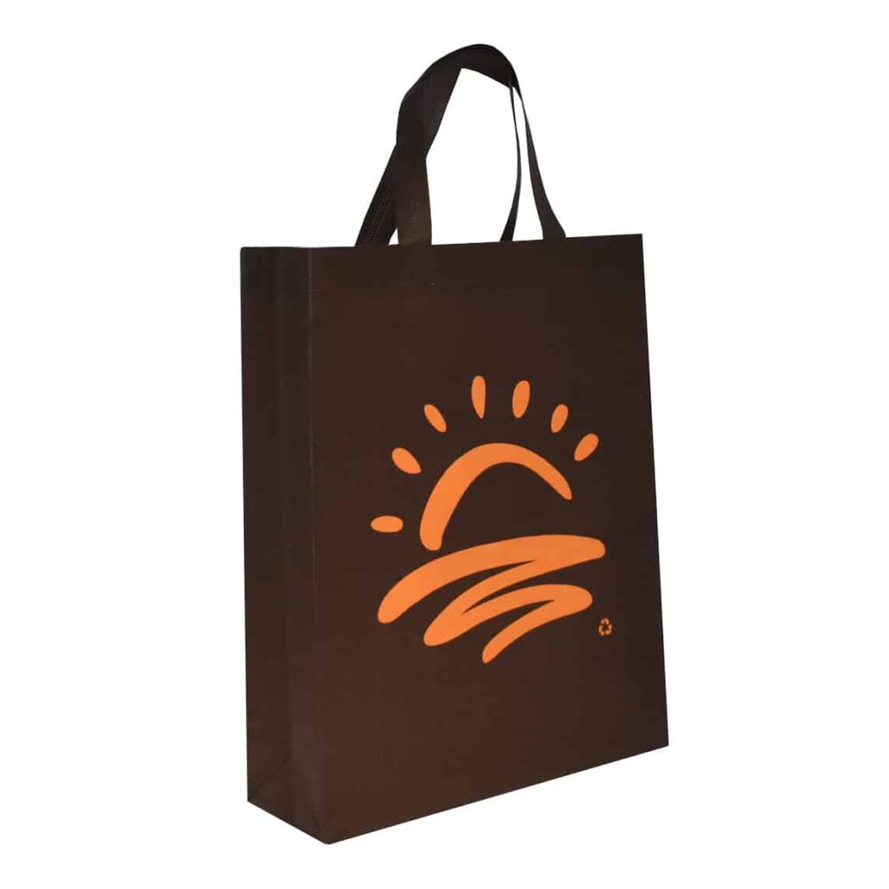 ZipMaster Grow -  Retail Bags Reusable Shopping Bags – Coffee with Orange Sunset Design
