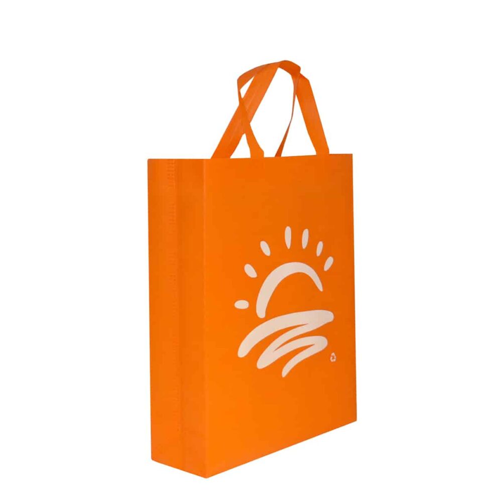 ZipMaster Grow -  Retail Bags Reusable Shopping Bags – Orange with White Sunset Design