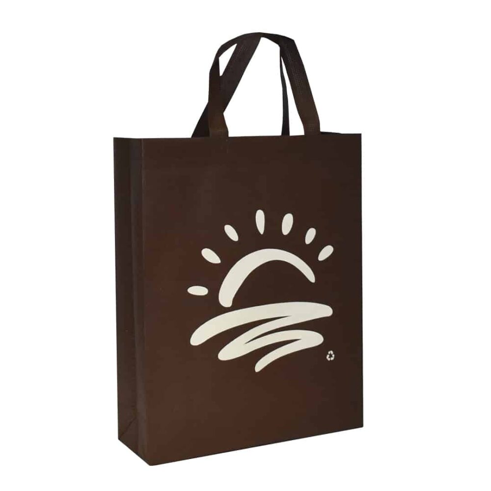 ZipMaster Grow -  Retail Bags Reusable Shopping Bags – Coffee with White Sunset Design