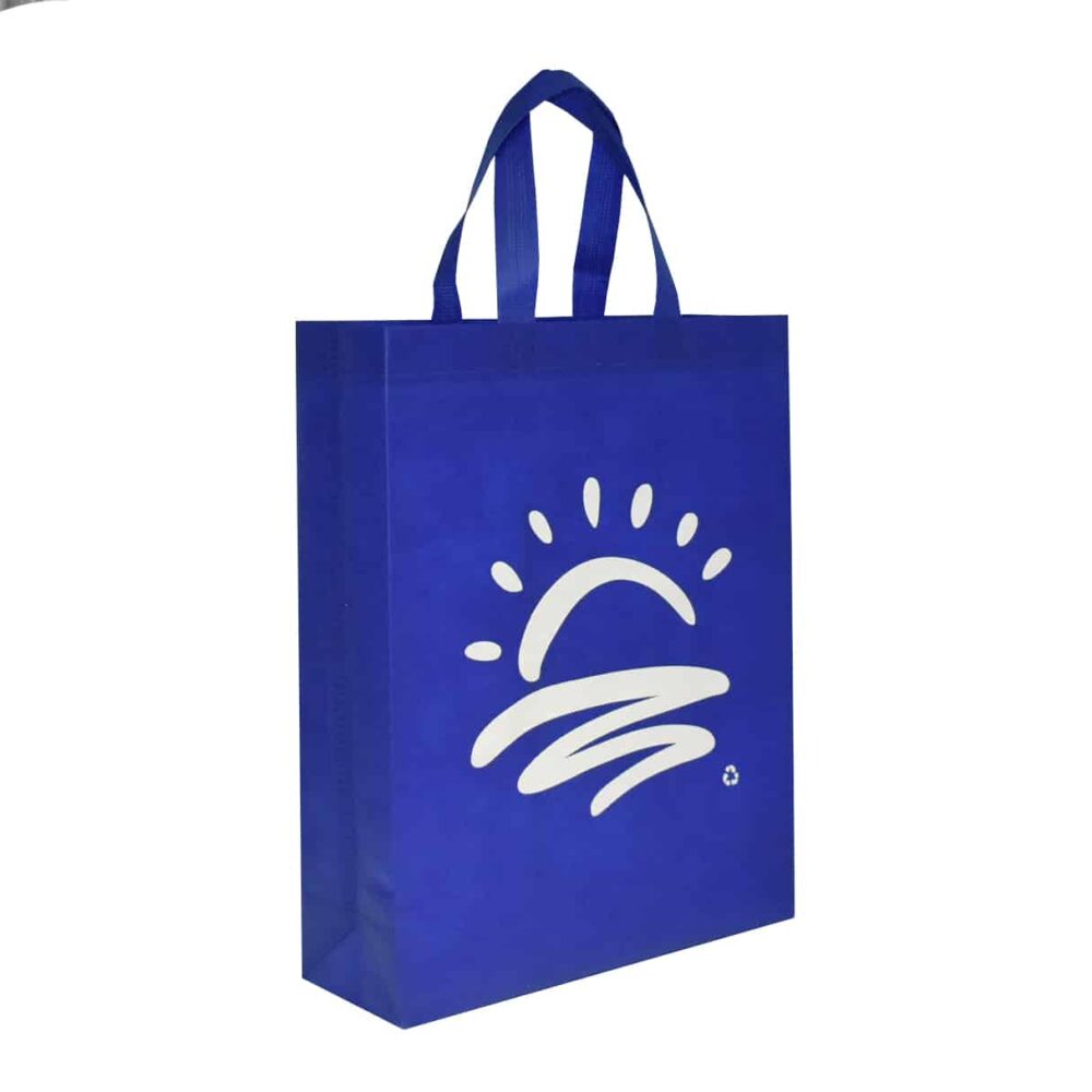 ZipMaster Grow -  Retail Bags Reusable Shopping Bags – Royal Blue with White Sunset Design