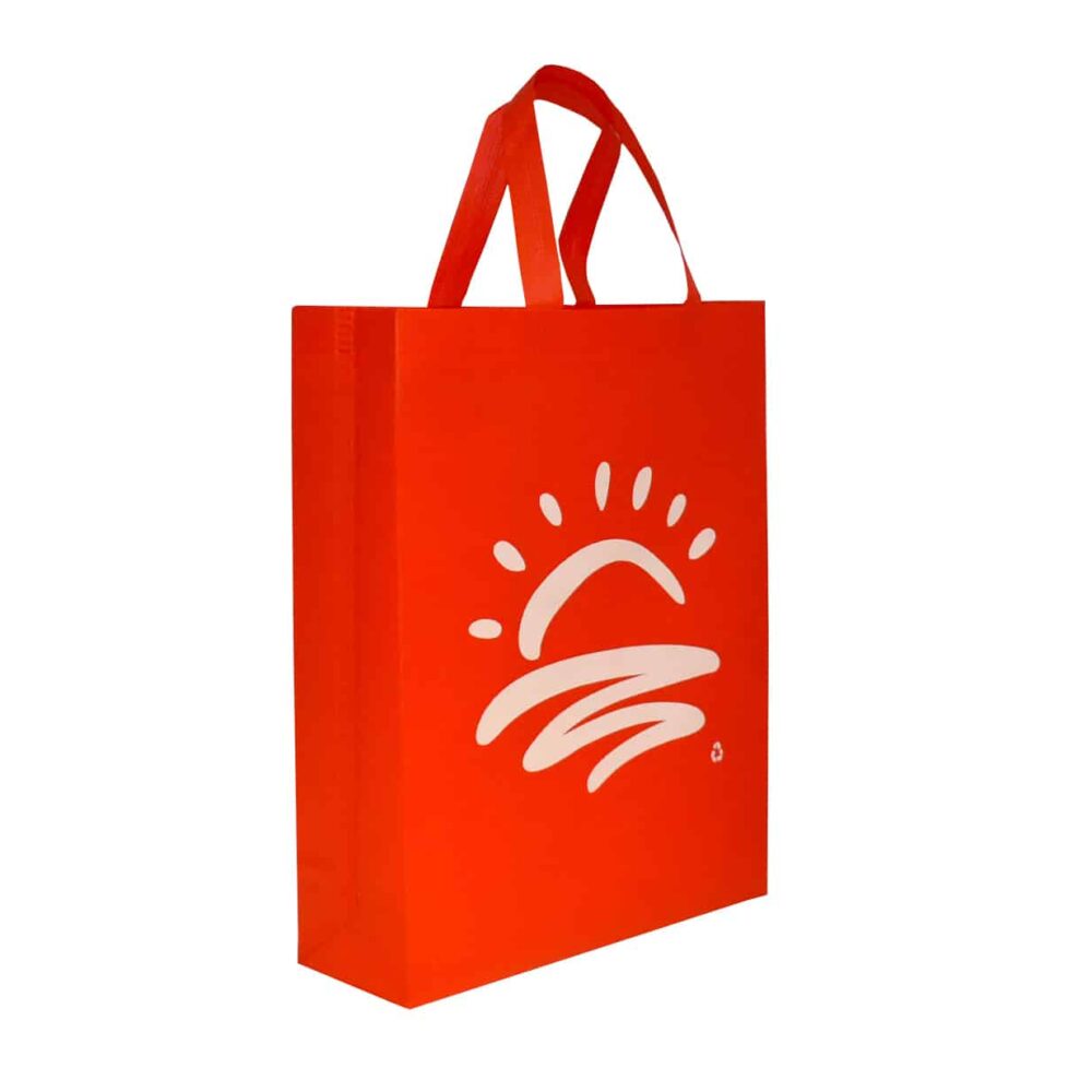 ZipMaster Grow -  Retail Bags Reusable Shopping Bags – Red with White Sunset Design
