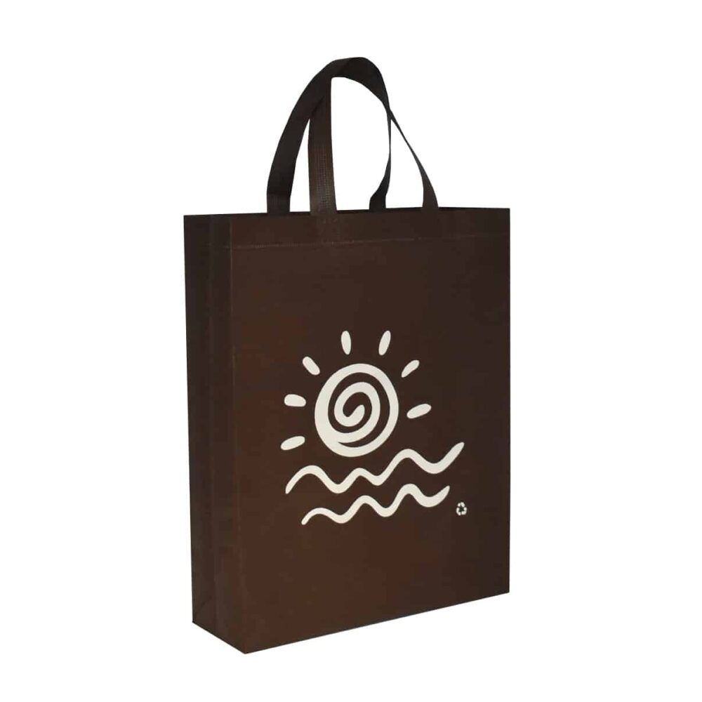 ZipMaster Grow -  Retail Bags Reusable Shopping Bags – Coffee with Fun Sun over Wavey Water Design