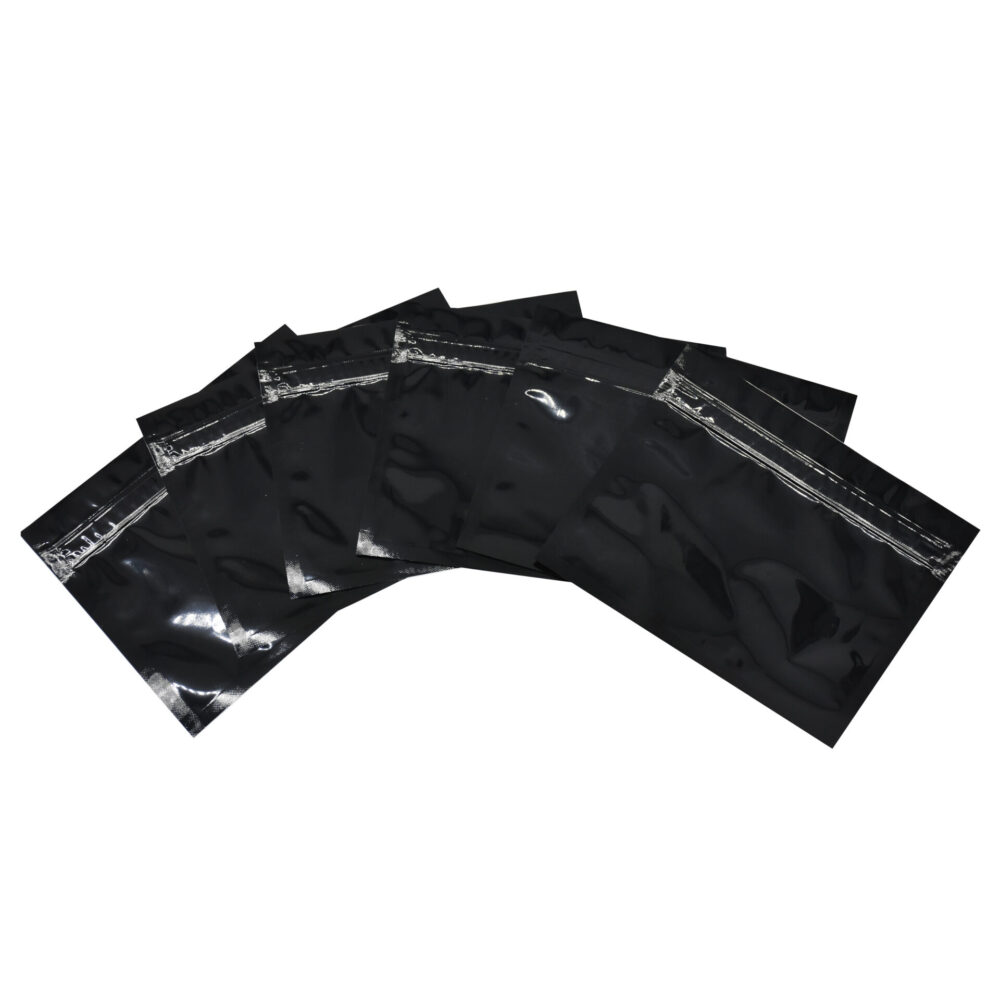 ZipMaster Grow -  Zippy Sealz Smell Proof Sample & Testing Mylar Bags Zippy Sealz Sample & Testing Mylar Bags-100 Medium Black Bags