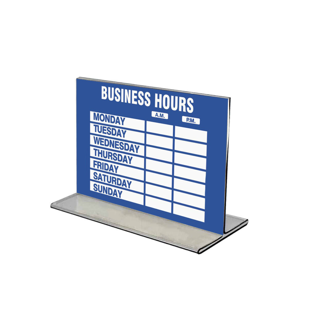 ZipMaster Grow -  Labels and Signage Plexiglass Sign Holders <br>T- Shaped <br>7″ W x 5″ H