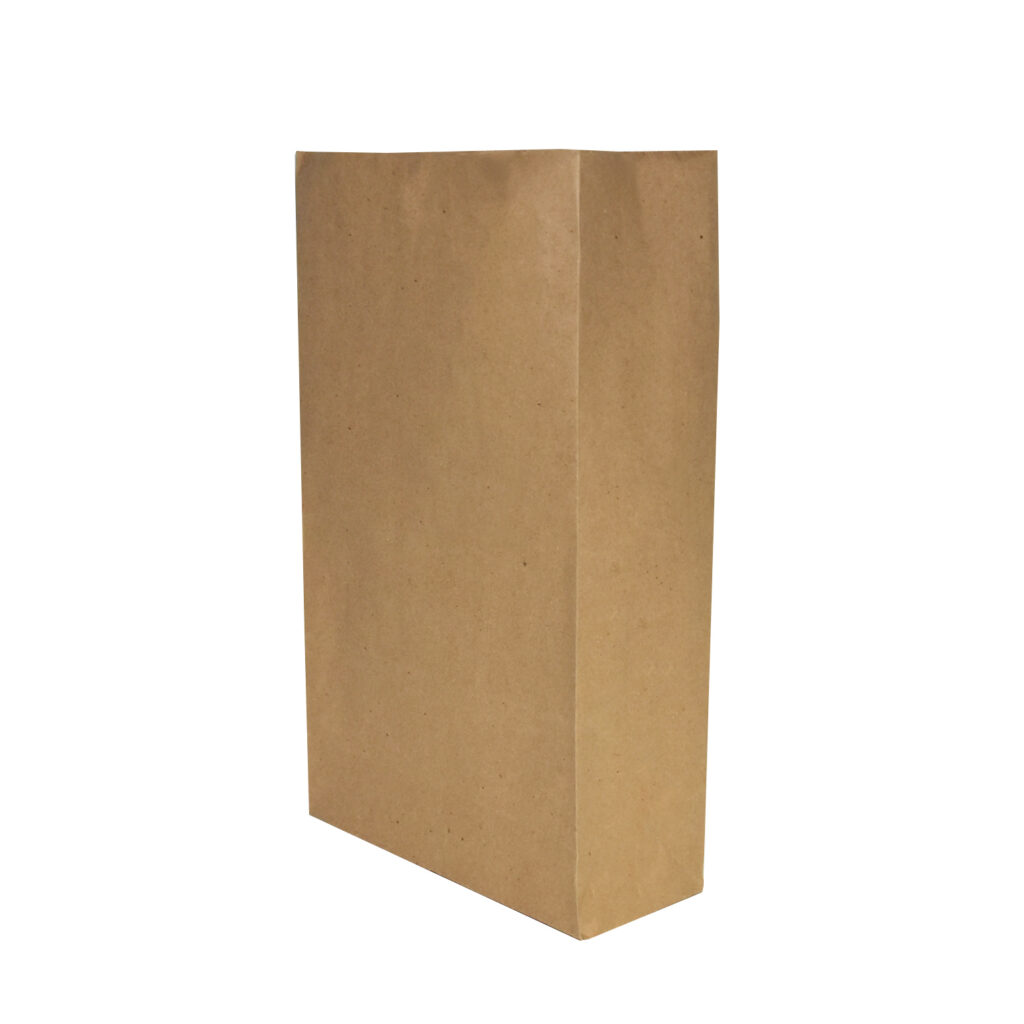 Kraft Paper Bags #8 6.75" x 3.75" x 12.2" Flat Bottom