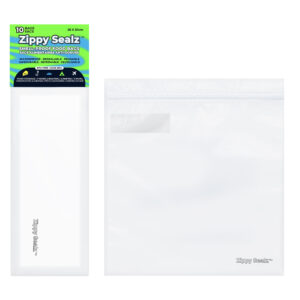 Zippy Sealz Smell Proof 1/2 Lb Food Bags V 3.0 w 2 Clear Zippers 10/Pack