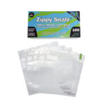 Zippy Sealz Smell Proof Food Bags with 2 Clear Zippers